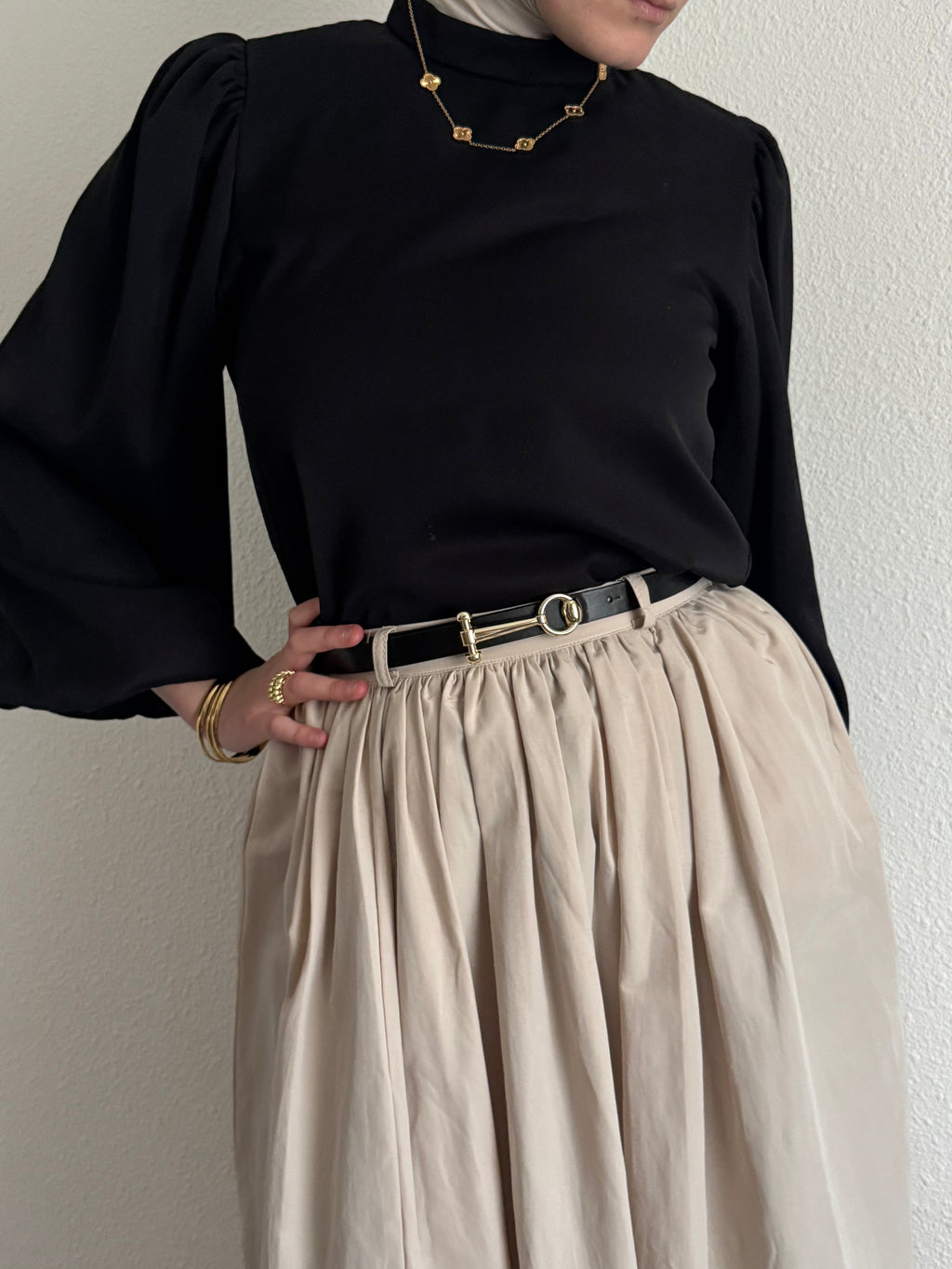 Blouse manche ballon court