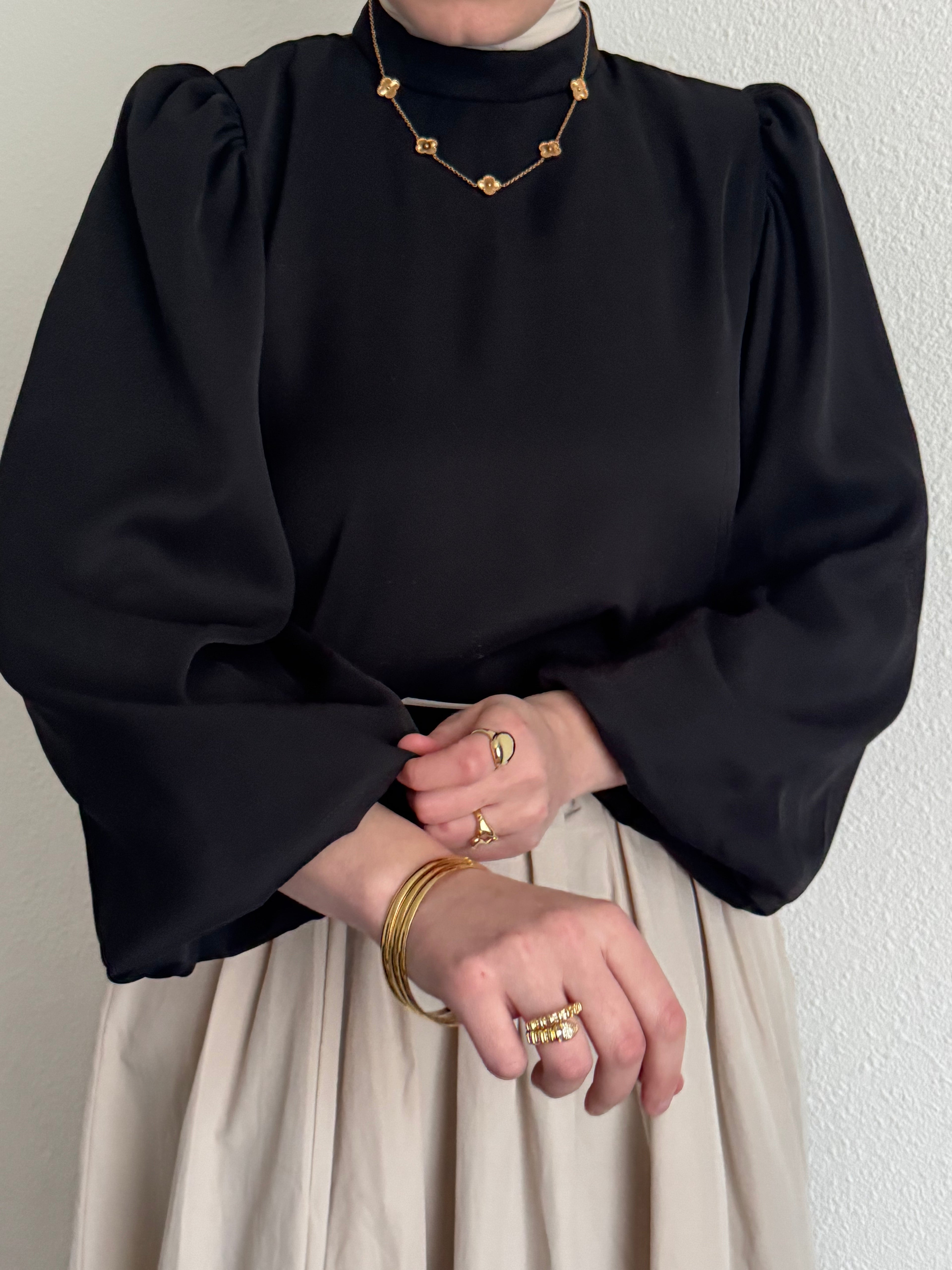 Blouse manche ballon court