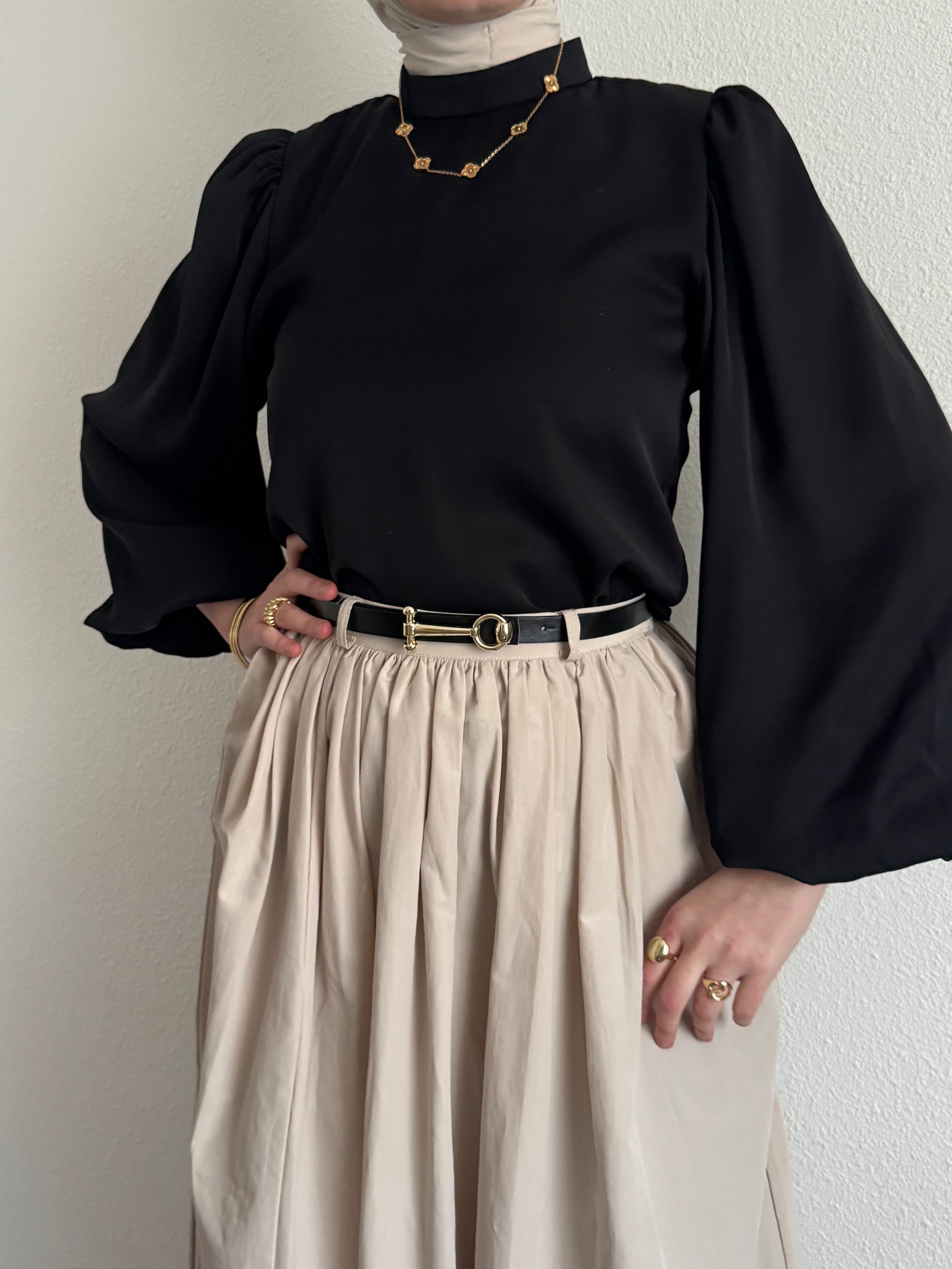 Blouse manche ballon court