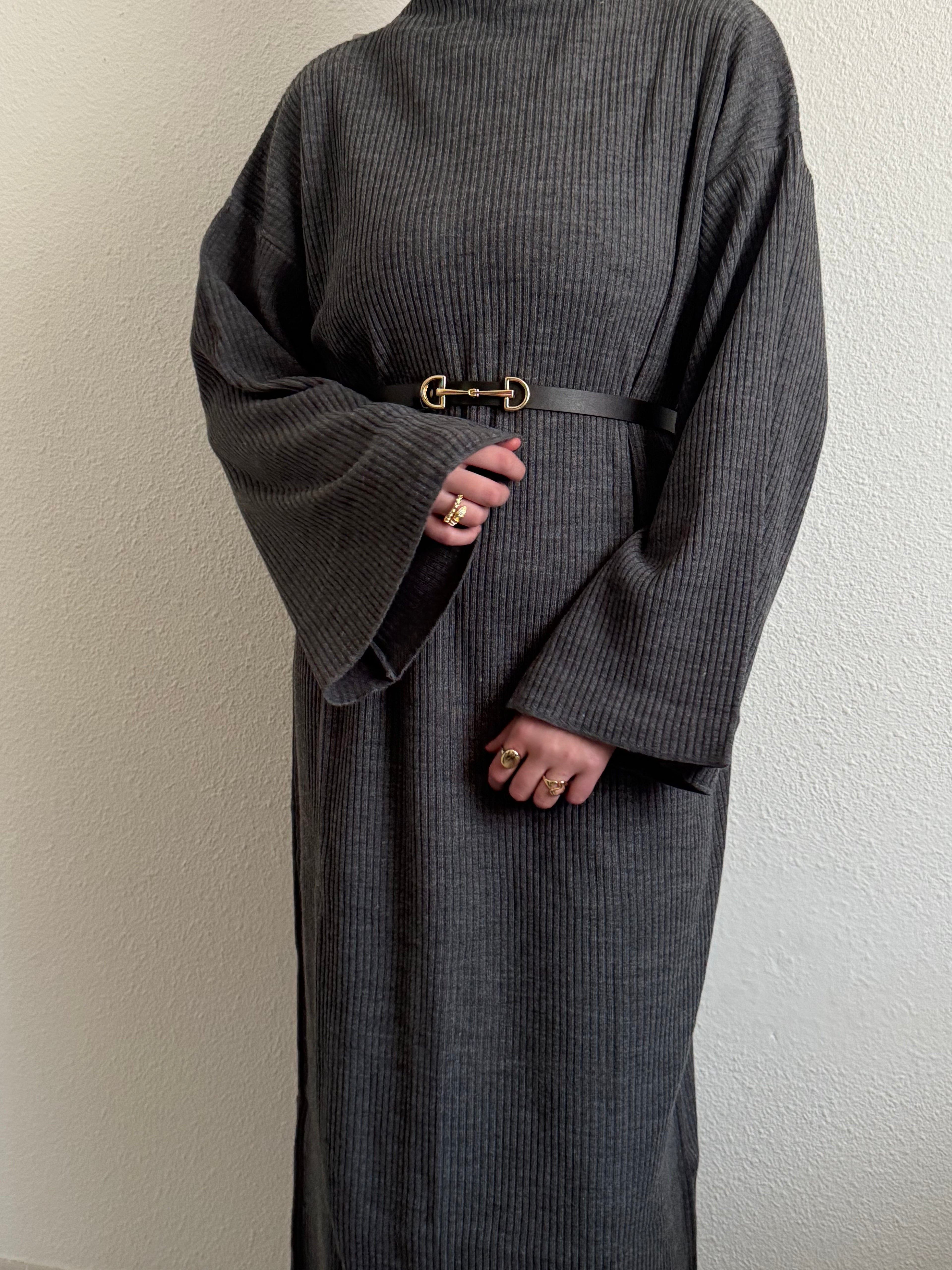Robe pull manche évasée