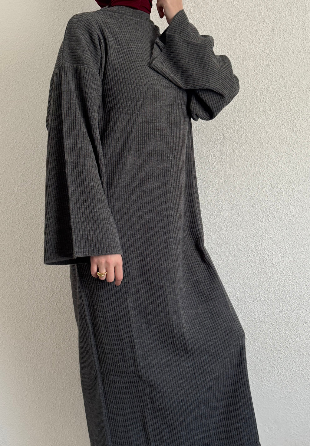 Robe pull manche évasée