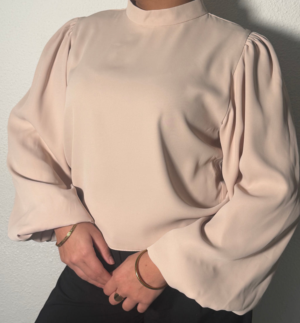 Blouse manche ballon court