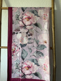 Voile à motifs fleurs de coton