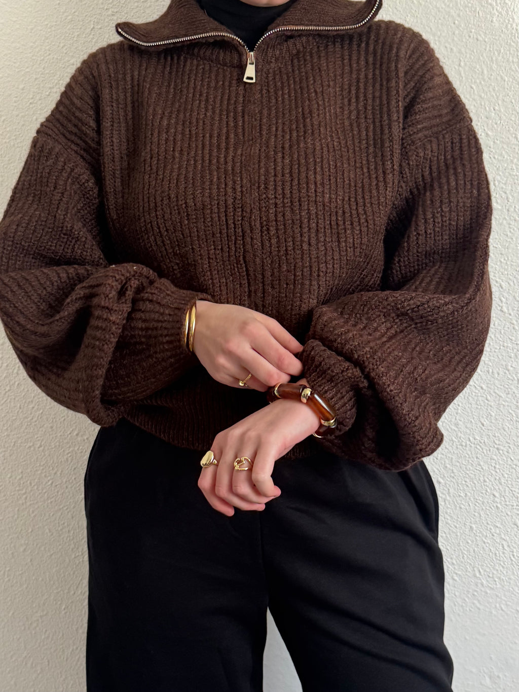 Gilet simple en maille côtelé